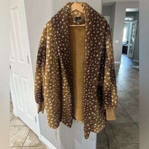 Bumble Bella Deer by Jill Martin Print Fuzzy Warm coat, large